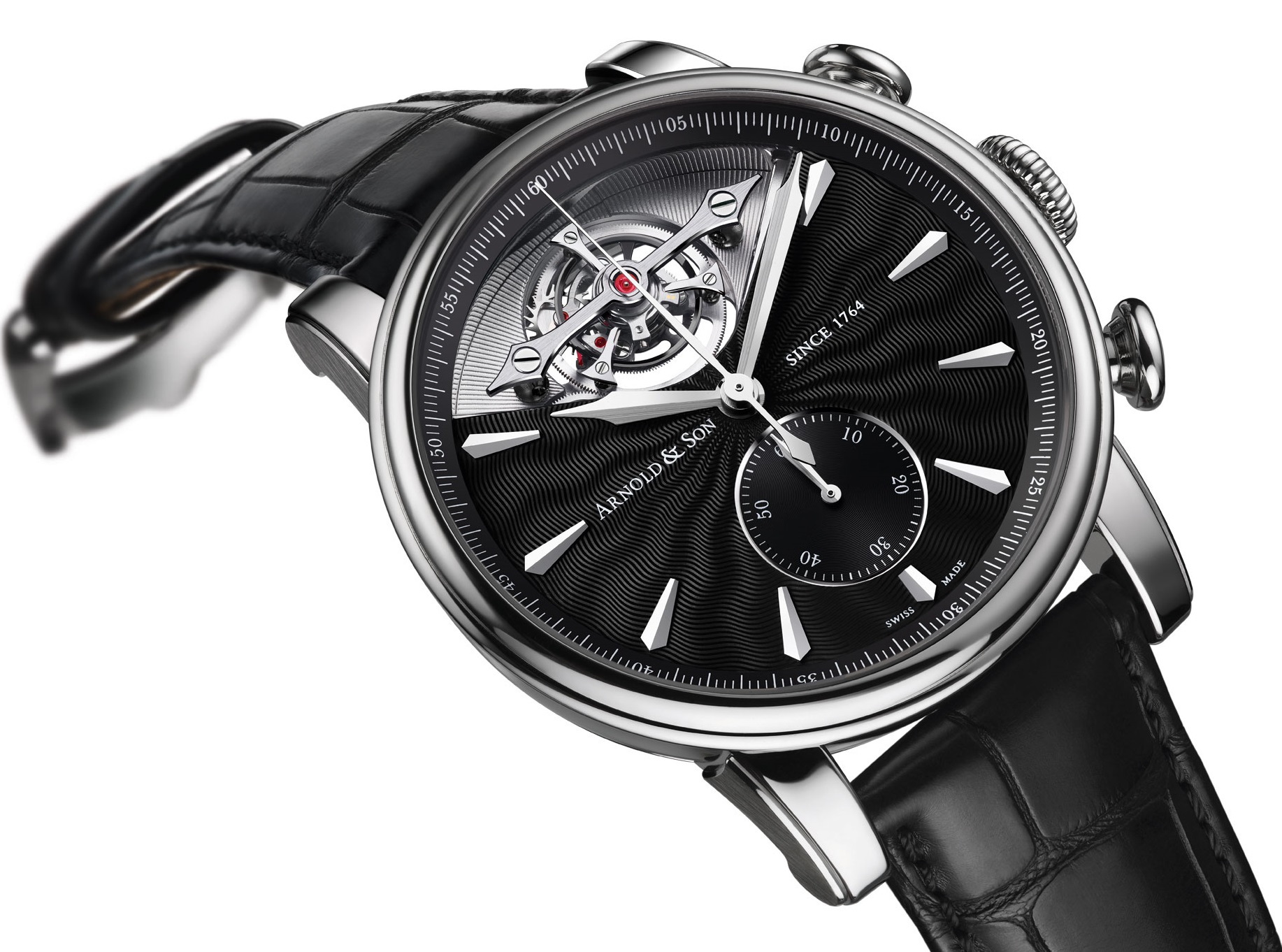 Arnold & Son TEC1 Palladium Black angleview - Perpetuelle