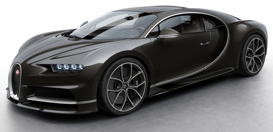 Bugatti Chiron black carbon fiber