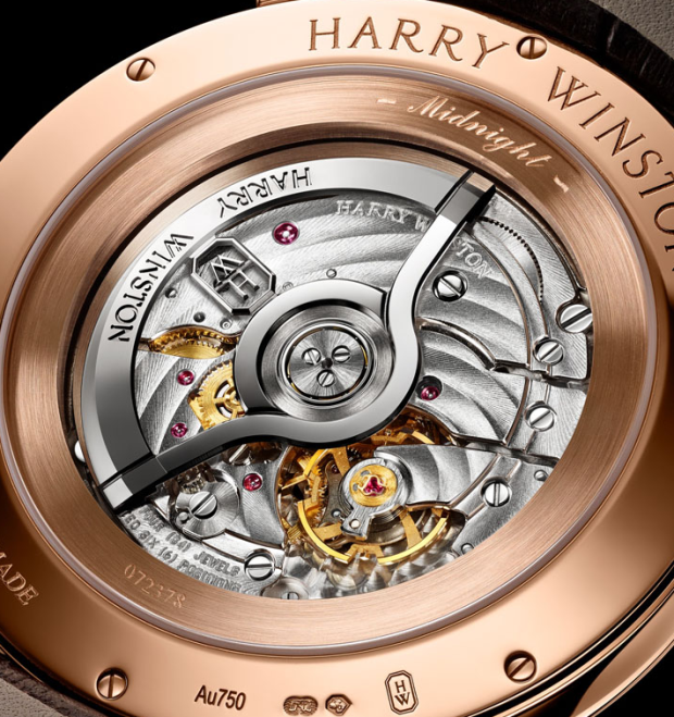 Harry Winston Midnight Feathers Watch Movement view - Perpetuelle