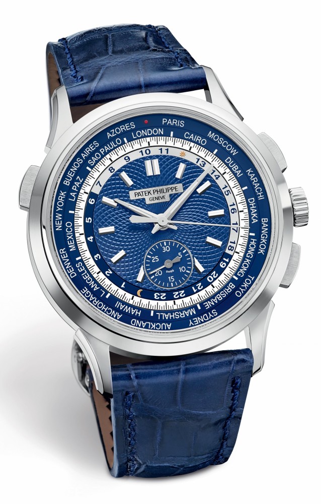 Patek 5930G World Time Chronograph - angle - Perpetuelle