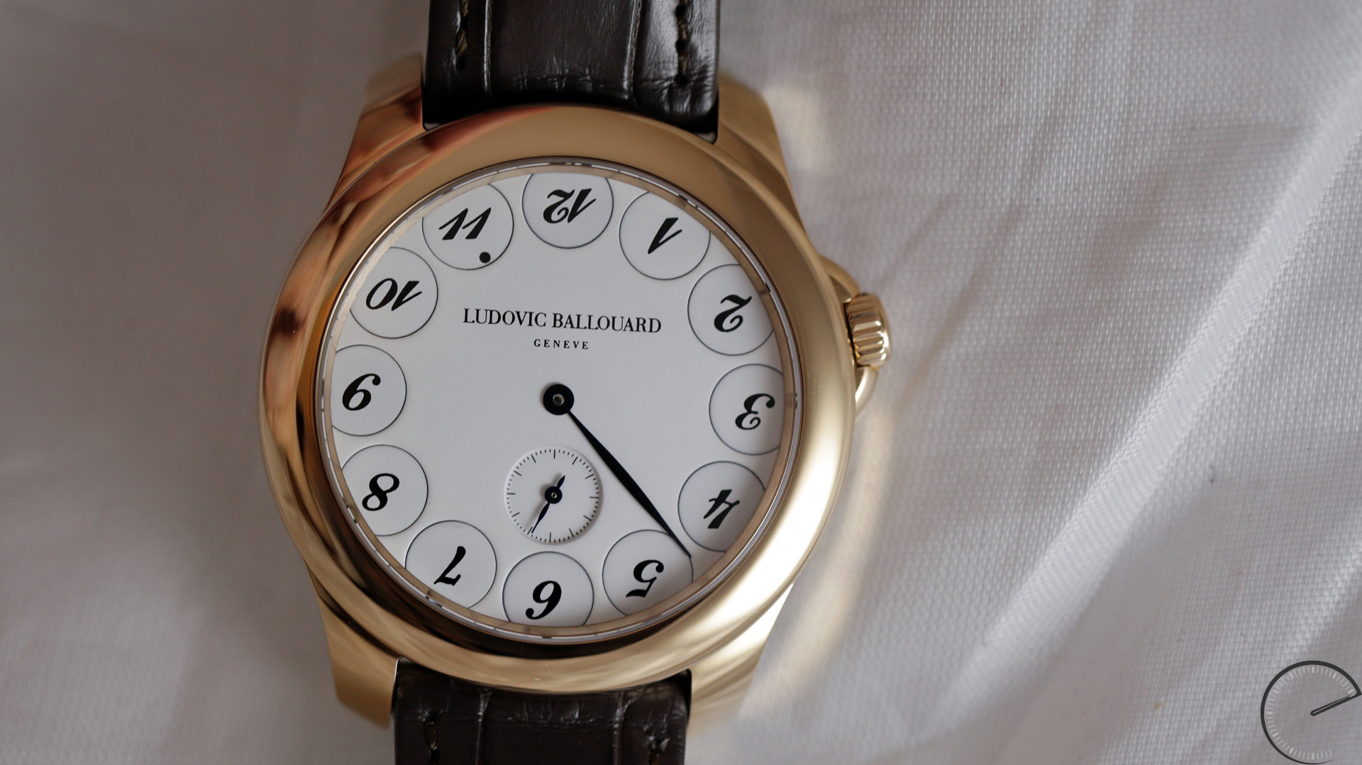 Ludovic Ballouard Upside Down Blanche in 18-carat red gold - watch replica review by Angus Davies, ESCAPEMENT blog