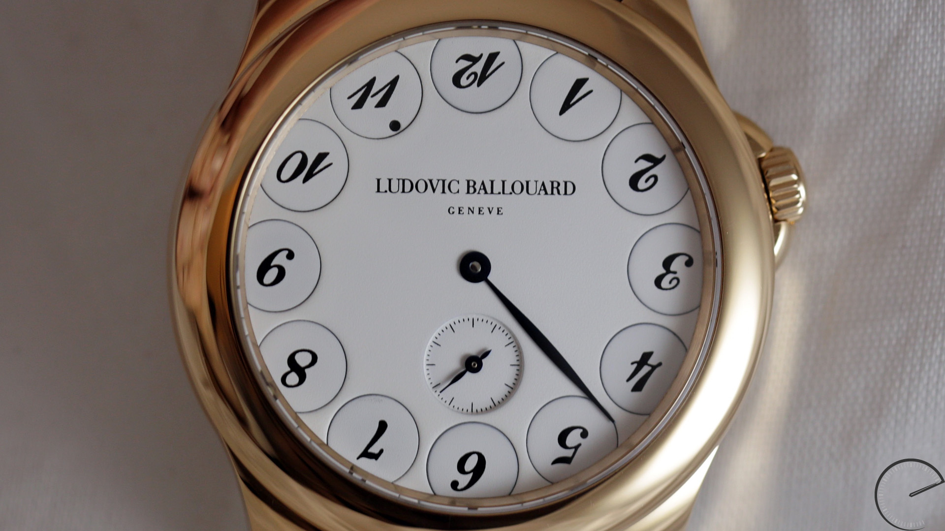 Ludovic Ballouard Upside Down Blanche in 18-carat red gold - watch replica review by Angus Davies, ESCAPEMENT blog