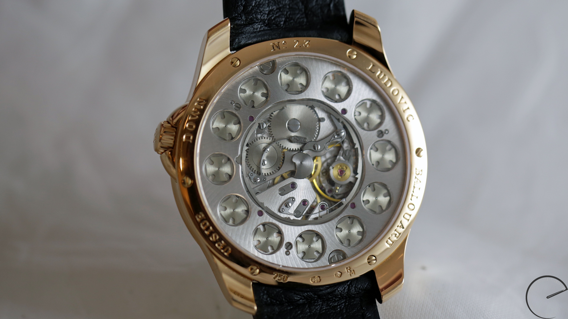 Ludovic Ballouard Upside Down Blanche in 18-carat red gold - watch replica review by Angus Davies, ESCAPEMENT blog