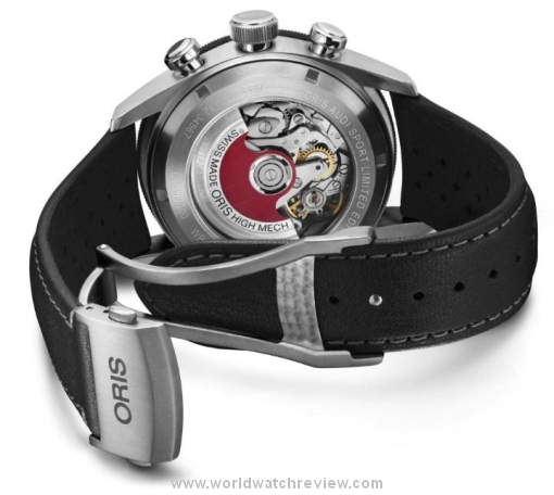 Oris Audi Sport Chronograph automatic wristwatch (rear view)