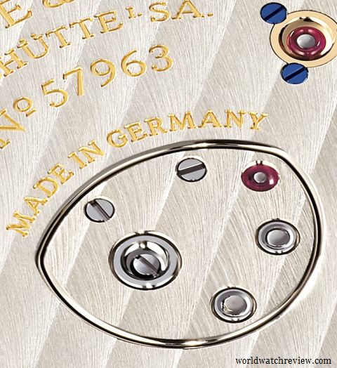 A. Lange & Söhne Grand Lange 1 Luminous (Lange L901.2 hand wound caliber, detail)