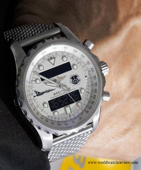 Breitling Chronospace Jet Team limited edition chronograph watch (wrist shot)