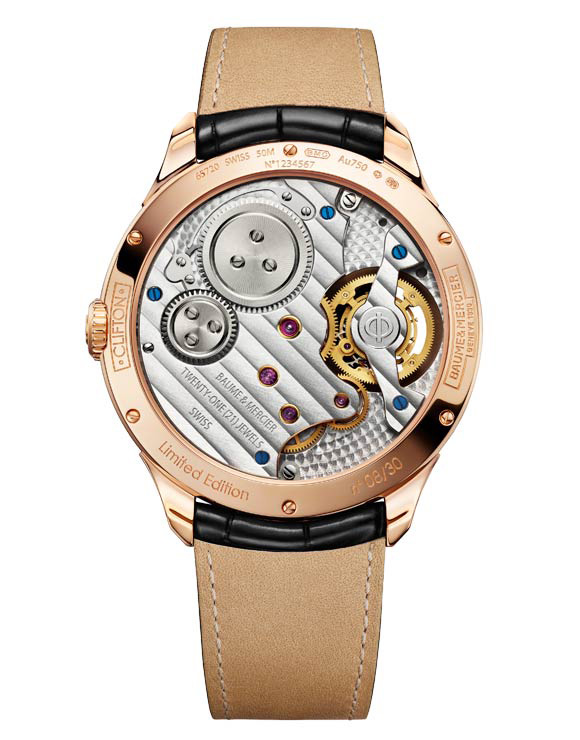 Baume & Mercier Clifton 1892 Flying Tourbillon Watch Back