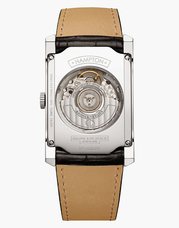 Baume & Mercier Hampton Automatic Watch Back
