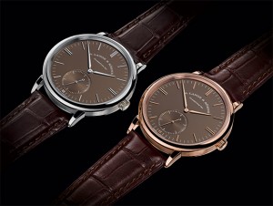 A. Lange & Söhne Saxonia Automatic Power Reserve Brown Dial Leather Strap Replica Watch